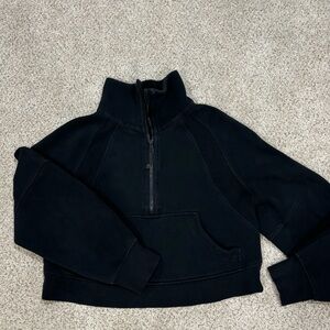 Lulu lemon 3/4 zip Scuba Hoodie, black, size XS/S